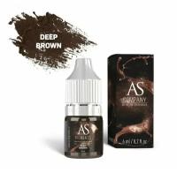 AS Company (AS Pigments, Алина Шахова, Пигменты Шаховой) Пигмент для татуажа бровей Deep brown (Глубокий коричневый), 6 мл