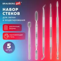 Стеки для лепки и моделирования металлические набор 5 шт, BRAUBERG ART CLASSIC, 271172