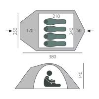 Палатка BTrace Challenge 4 (зеленая)