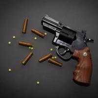 Револьвер с гильзами Colt Python металлический барабан