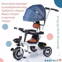 Велосипед детский трехколесный Babyhit Kidway LT, цвет темно-синий