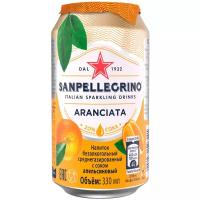 Газированный напиток Sanpellegrino Aranciata Апельсин, 0.33 л, металлическая банка