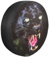 SKYWAY S06301061 Чехол запасного колеса Черная пантера R16,17 диаметр 77см экокожа/полиэстер; SKYWAY