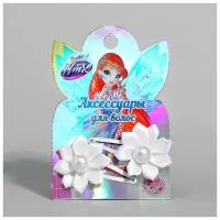 Набор зажимов с цветком, 6 х 7,2 см, 2 шт "Феи", WINX