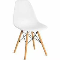 Стул Tetchair CINDY (EAMES) (mod. 1801) / 1 шт. в упаковке, дерево бук/металл/сиденье пластик, 45x51x82 см, White (белый)