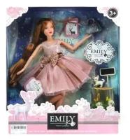 Кукла Emily. Розовая серия с аксессуарами, 30см - Junfa Toys [QJ087C]