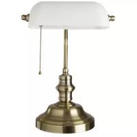 Лампа декоративная Arte Lamp Banker A2493LT-1AB, E27, 60 Вт, цвет арматуры: бронзовый, цвет плафона/абажура: бронзовый