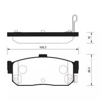 Колодки задние дисковые Sangsin Brake SP1107R