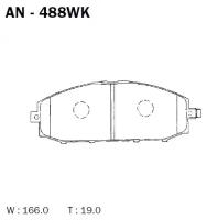 Колодки Тормозные Дисковые Подходят Для Nissan Patrol Gr Ii (Y61) An-488Wk Akebono арт. AN488WK