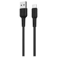 Кабель Borofone BX30 Silicone USB - microUSB, 1 м, 1 шт., черный