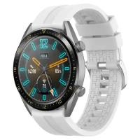Сменный ремешок браслет MyPads Polimerico из качественного гипоаллергенного силикона для умных смарт-часов Huawei Watch GT 2 Classic / Sport / Elite 46 mm (белый)