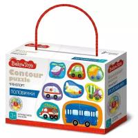 Пазлы контурные Baby Toys Половинки Транспорт