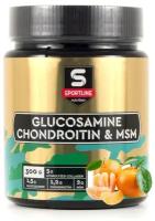 Глюкозамин хондроитин МСМ SportLine Nutrition Glucosamine Chondroitin MSM Powder (300 гр.) (Мандарин) с витамином С