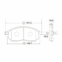 Колодки тормозные Ниссан Мурано Патфайндер Кашкай Рено Колеос NISSAN MURANO/PATHFINDER/QASHQAI/RENAULT KOLEOS передние Комплект 4 шт