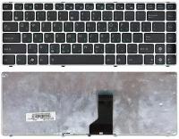 Клавиатура для ноутбука Asus K43SJ, русская, черная с серебряной рамкой