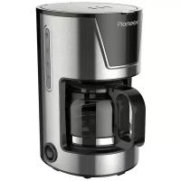Кофеварка капельная Pioneer с возможностью приготовления до 5 чашек кофе и противокапельной системой, 550 Вт