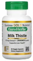California Gold Nutrition EuroHerbs Milk Thistle (экстракт расторопши европейское качество) 175 мг 60 вегетарианских капсул