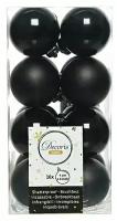Набор пластиковых шаров делюкс мини (матовые и глянцевые), цвет: чёрный, 4 см, упаковка 16 шт, Kaemingk