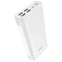 Аккумулятор внешний HOCO J60 Snowflake, 30000 mAh, индикатор, 4 USB выхода, Type-C, Micro USB, Apple 8 pin, лампа, цвет белый