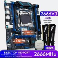 Комплект материнской платы и процессора Intel Xeon E5-2666 v3, 16 гигов оперативной памяти