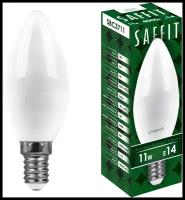 Saffit свеча C37 E14 11W(905lm) 4000K 4K матовая, пластик 100x37 SBC3711 55133