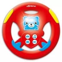 Интерактивная развивающая игрушка Азбукварик Музыкальный руль Бип-бип, красный