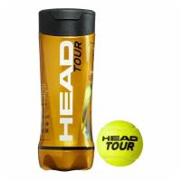 Мяч теннисный HEAD TOUR 4B, арт.570704 4 шт одобрено ITF, сукно, натуральная резина