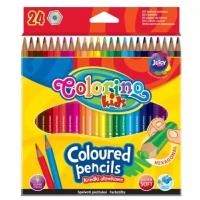 Цветные карандаши COLORINO Шестиугольные 24 цветов