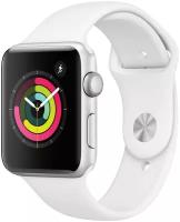 Умные часы Apple Watch Series 3 42mm Silver Aluminum Case with White Sport Band