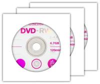 Перезаписываемый диск SmartBuy DVD-RW 4,7Gb 4x в бумажном конверте с окном, 3 шт