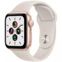 Умные часы Apple Watch Series SE Gen 1 44 мм Aluminium Case GPS RU, золотистый/сияющая звезда