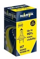 NARVA лампа H7 12V- 55W (PX26D) ( -90% света) RANGE POWER 90 48047, 1шт