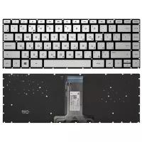 Клавиатура для ноутбука HP Pavilion x360 14-ba серебро с подсветкой