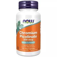 Капсулы NOW Chromium Picolinate 200 мкг, 386 г, 200 мкг, 100 шт