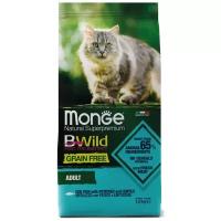 Monge Cat BWild Grain Free Сухой беззерновой корм для кошек, Треска 1.5кг