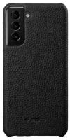 Кожаный чехол накладка Melkco для Samsung Galaxy S21 - Snap Cover, черный