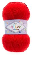 Пряжа Alize Sekerim Bebe, 1 % акрил, 100 г, 320 м, 1 шт., 56 красный 320 м