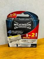 Wilkinson Sword / Schick / Quattro Titanium Core Motion / Сменные кассеты для станка Quattro, 7 шт