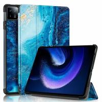 Чехол для планшета Xiaomi Mi Pad 6 / Mi Pad 6 Pro (11 дюймов), с магнитом и красивым рисунком (Волна)