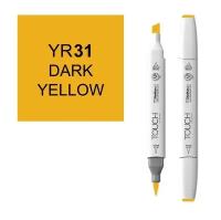 Двусторонний заправляемый маркер ShinHan TOUCH TWIN Brush на спиртовой основе для скетчинга, цвет: YR31 Желтый темный