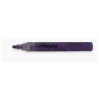 Акриловый маркер Fat&Skinny 5 мм / 2 мм цвет темно фиолетовый, dark purple