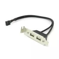 Планка USB2.0 Orient C026 низкопрофильный эвывод 2-х портов usb2.0 с материнской платы на корпус