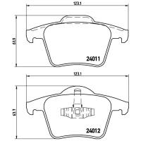 Колодки дисковые задние для volvo xc90 2.5it/3.0i t6/2.4 d5 02 Brembo P86019