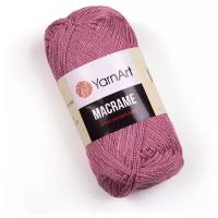 Пряжа YarnArt Macrame, 100 % полиэстер, 90 г, 130 м, 1 шт., 141 брусника 130 м