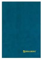 Книга учета 96 л., клетка, твердая, бумвинил, блок офсет, А4 (200х290 мм), BRAUBERG, светло-синяя, 130069