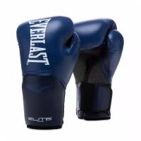 Боксерские перчатки Everlast Elite ProStyle, тренировочные, темно синий, вес 16 унций