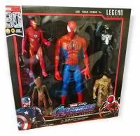 Набор фигурок Мстители, 5шт. супергероев + Человек паук 30см./ Фигурки Мстители Супергерои 5 штук и большой человек паук