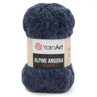 Пряжа для вязания YarnArt 'Alpine Angora' 150гр 150м (20% шерсть, 80% акрил) (338 темный джинс), 3 мотка