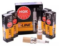 Свеча зажигания NGK V-LINE №11 ВАЗ-2112 инжектор V16 (4 шт)