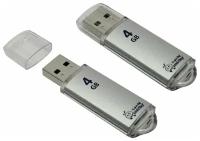 USB Flash накопитель SmartBuy 4Gb SmartBuy V-Cut Silver ( ) (SB4GBVC-S)